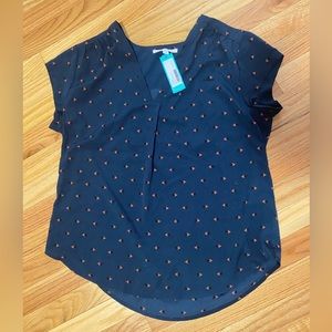 Fun2fun Lillian v neck short sleeve blouse